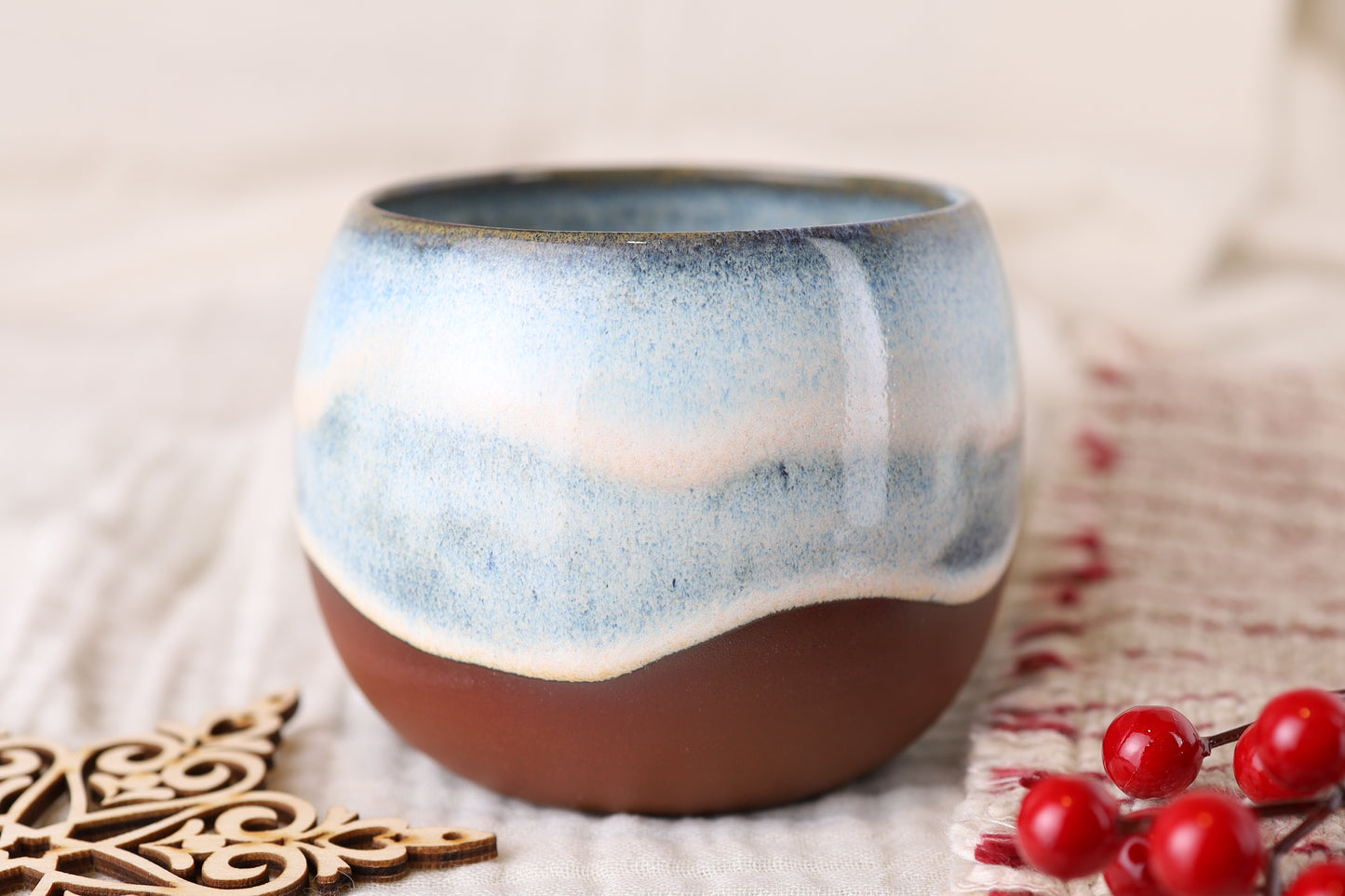 Becher Terracotta Snowfall, 300 ml