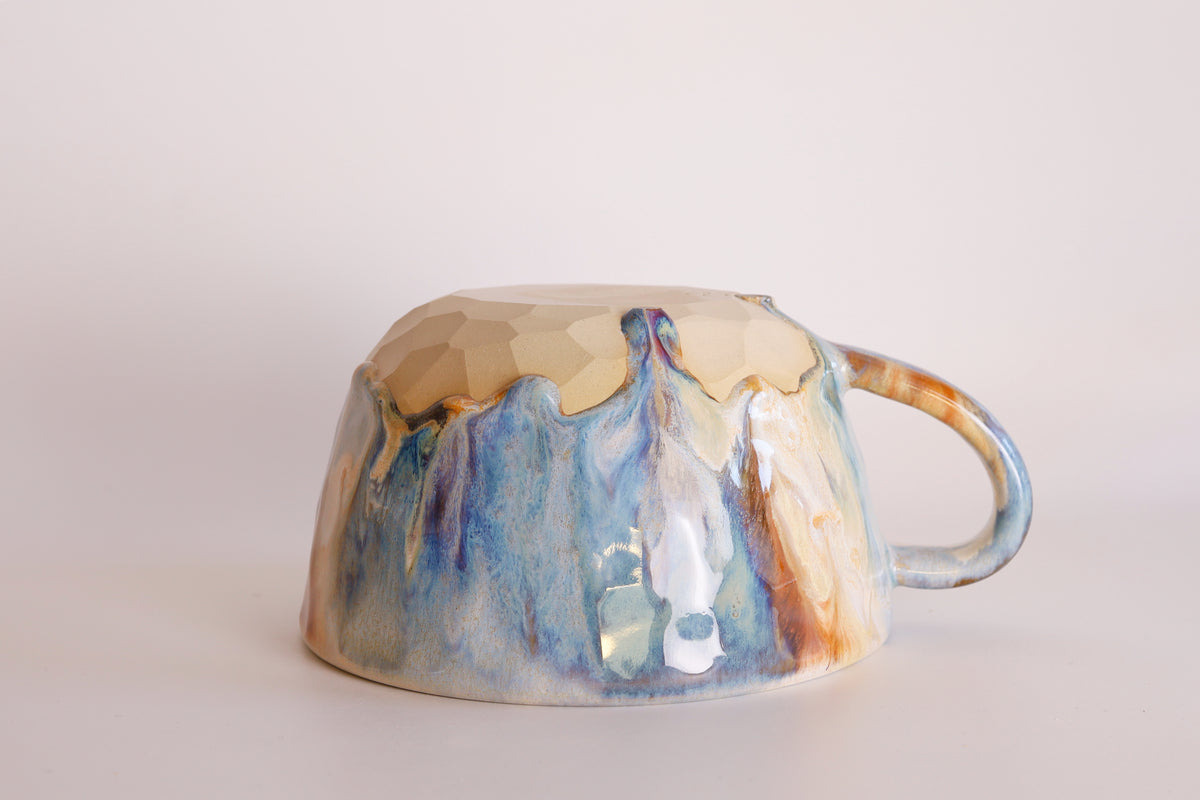 Cappuccinotasse Denim Marble, 350 ml